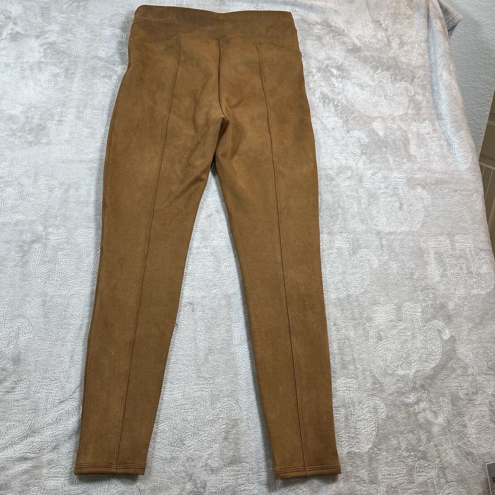SPANX Faux Suede Leggings High Waisted Perfect Pant Rich Caramel Size Large - Picture 9 of 10